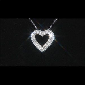 1/2 Carat Diamond Heart Necklace